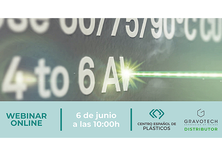 Foto El próximo 6 de junio, GRAVOTECH Y CEP PLÁSTICOS ORGANIZAN UN WEBINAR SOBRE EL GRABADO LÁSER DE PLÁSTICOS.